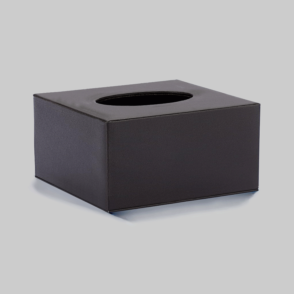 L-12S SQUARE PU LEATHER TISSUE BOX COVER