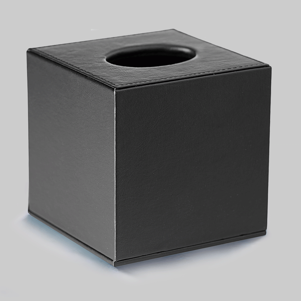 L-11 SQUARE PU LEATHER TISSUE BOX COVER