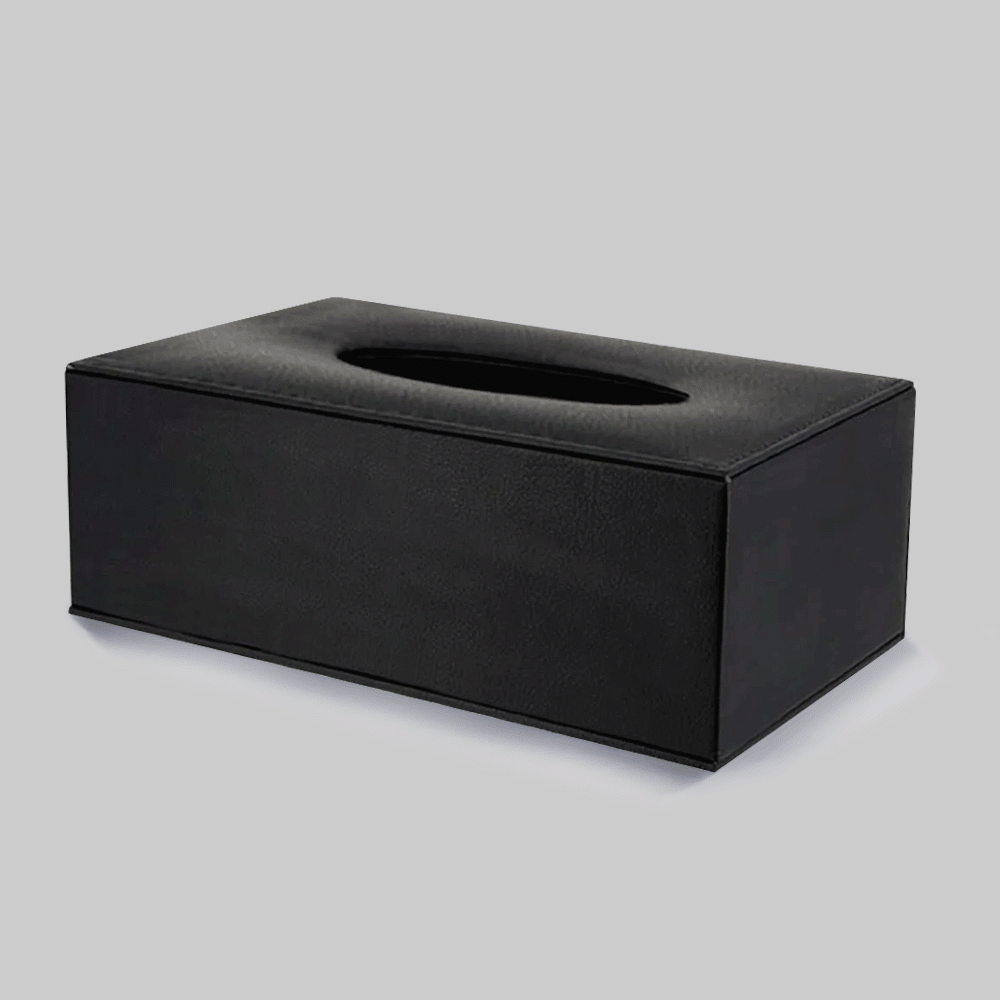 L-10 RECTANGULAR PU LEATHER TISSUE BOX COVER