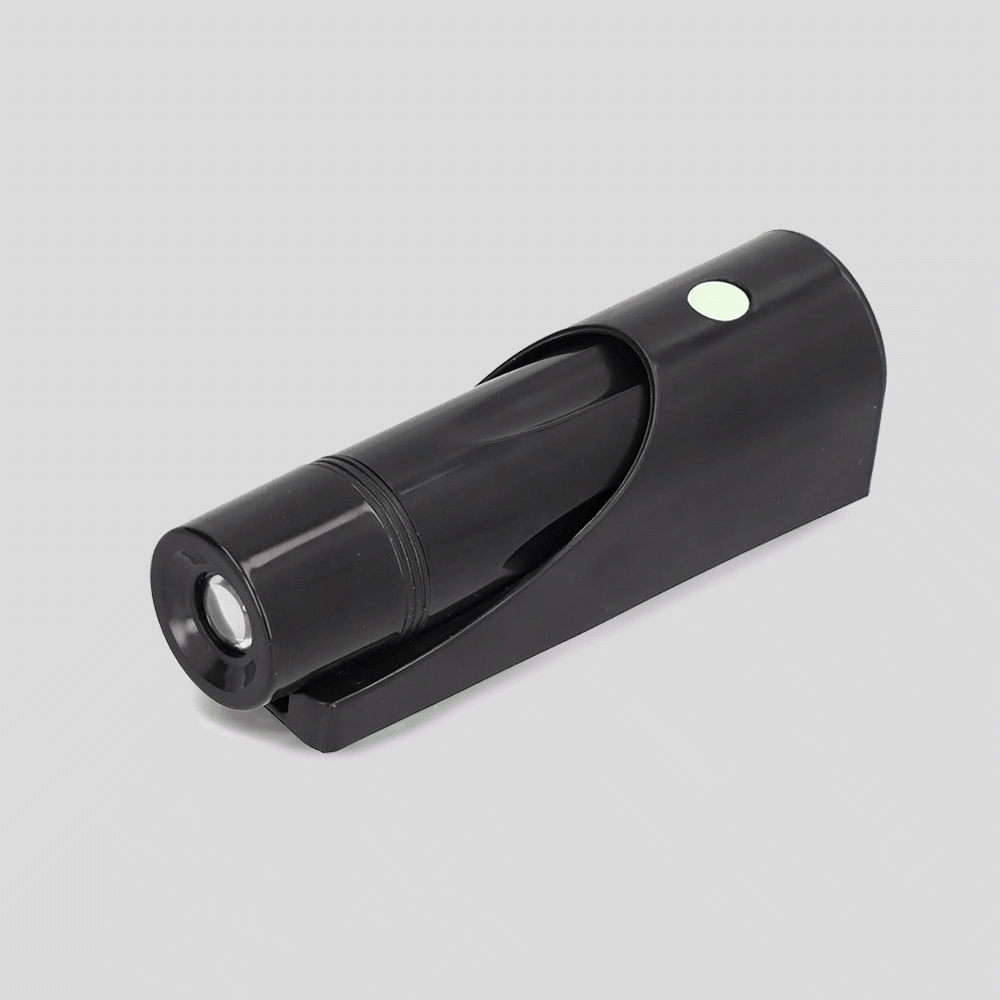 HSF-02BL LED MINI WALL MOUNTED FLASHLIGHT - BLACK