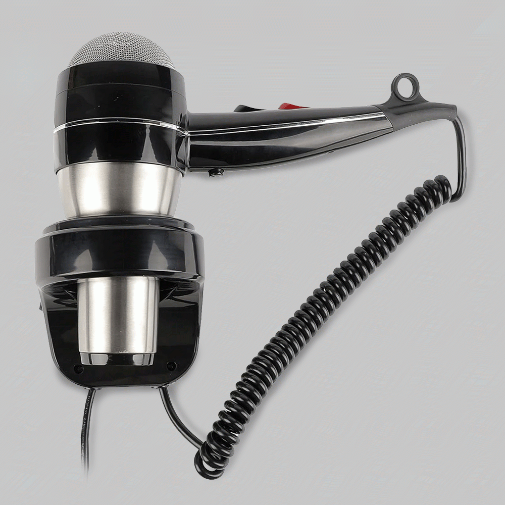 SKU: D10 WALL MOUNTED HAIR DRYER 1600W BLACK