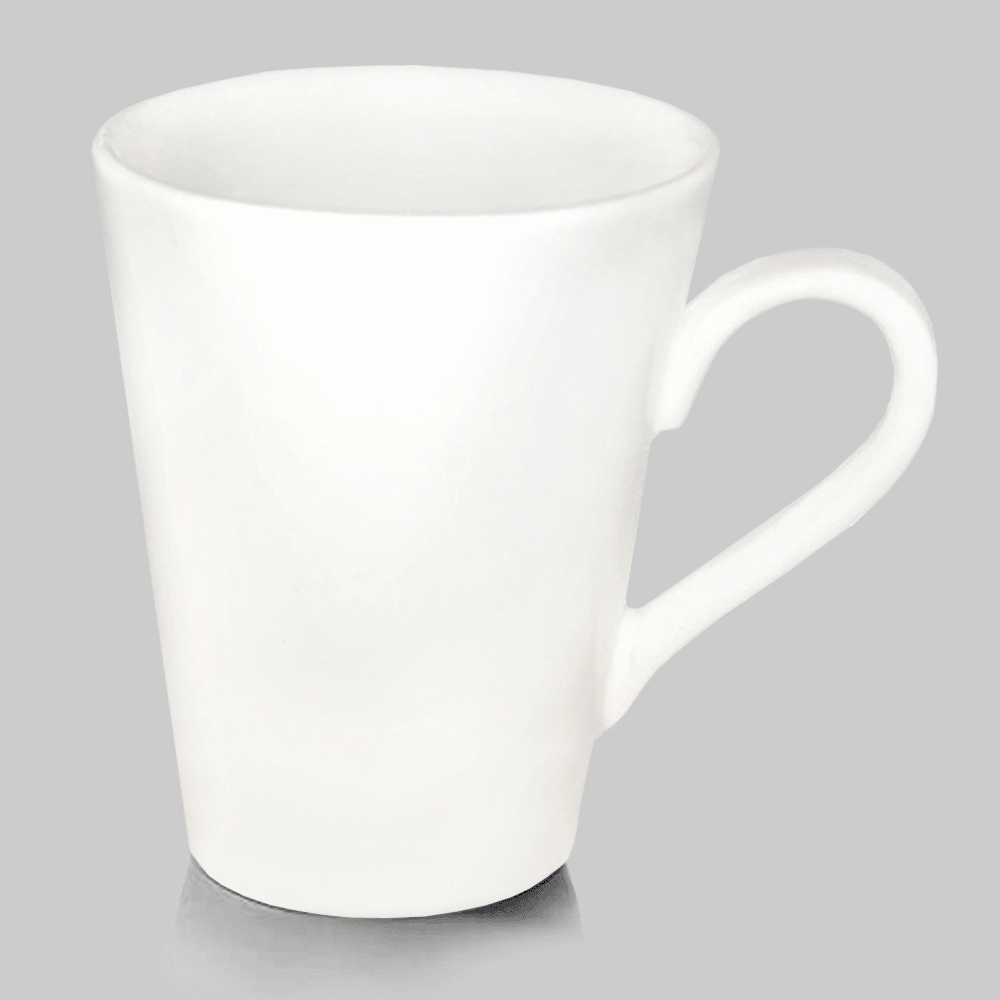 CC02 CERAMIC CUP WITH HANDLE 375ml WHITE