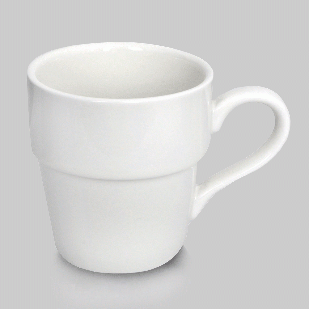 CC01WH CERAMIC CUP WITH HANDLE 330ml WHITE