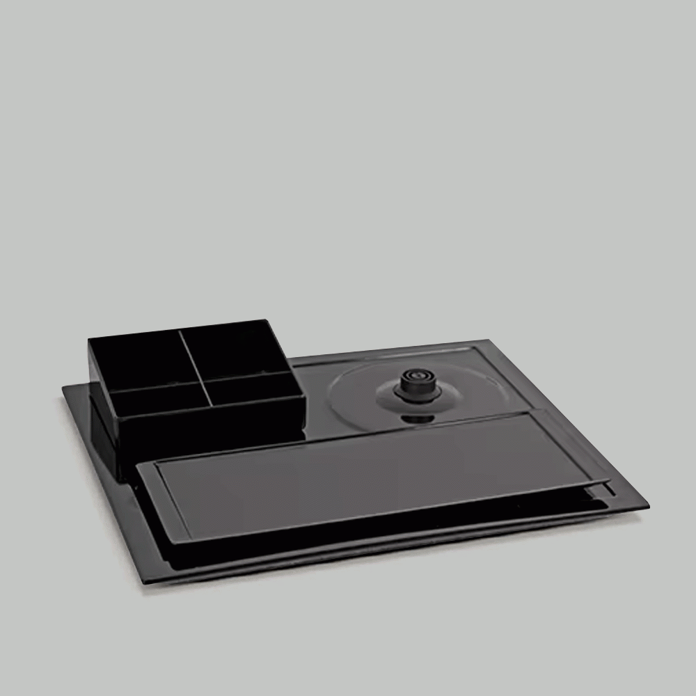 SKU: B-TRAY-BL MELAMINE WELCOME TRAY BLACK