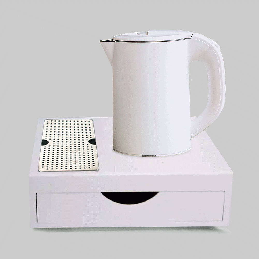 SKU: M-H1268W KETTLE 0.8L WITH DRAWER TYPE TRAY SET