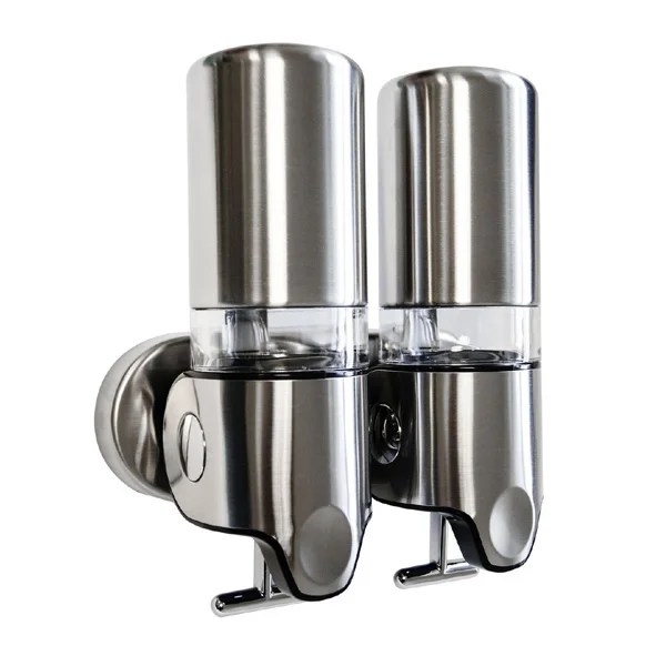 HS-7118H-2 DOUBLE WALL MOUNTED SOAP DISPENSER PULL TYPE STAINLESS STEEL