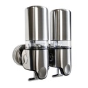 HS-7118H-2 DOUBLE WALL MOUNTED SOAP DISPENSER PULL TYPE STAINLESS STEEL
