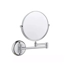 HT-67A SILVER WALL MOUNTED MAGNIFYING MIRROR 6"
