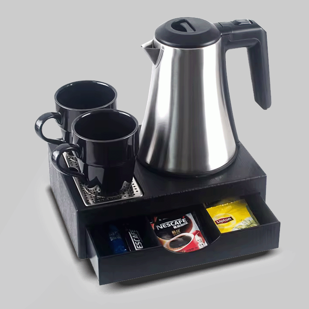 SKU: M-H1208 KETTLE 0.8L WITH DRAWER TYPE TRAY SET