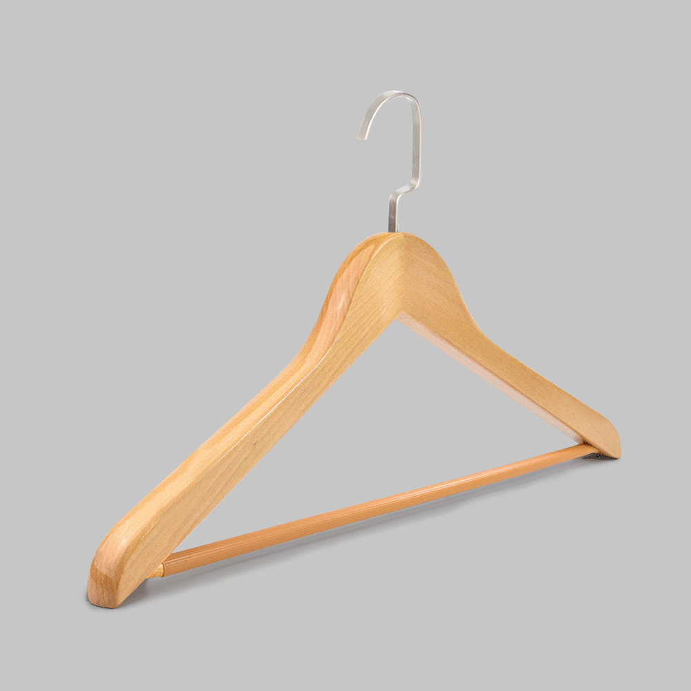 WOODEN CLOTHES HANGER 44.5x2cm