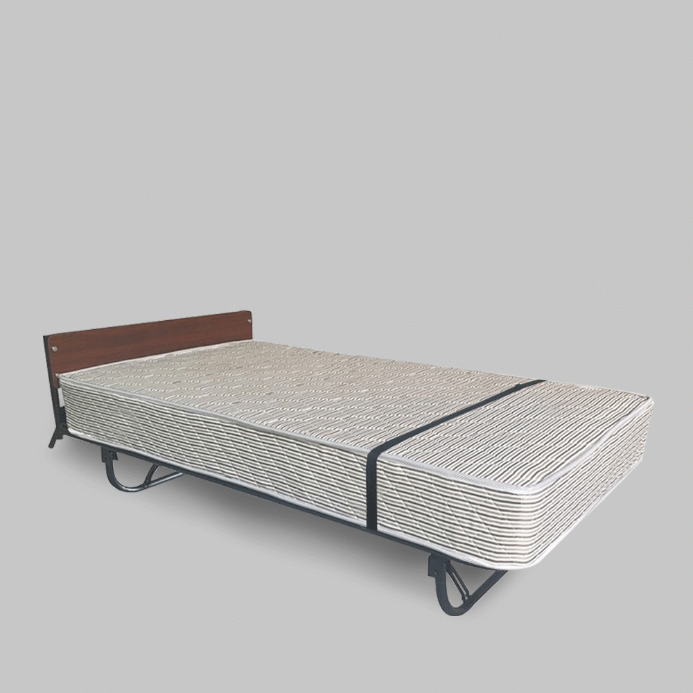 SKU: SH-Z12 UPRIGHT STANDING ROLLAWAY BED WITH FOLDING LEG & MATTRESS 100x200cm