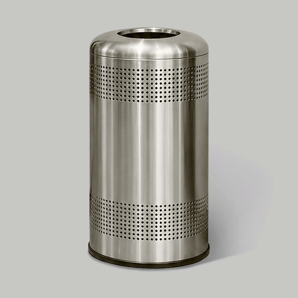 SKU: HS-60 OPEN TOP STANDING BIN STAINLESS STEEL