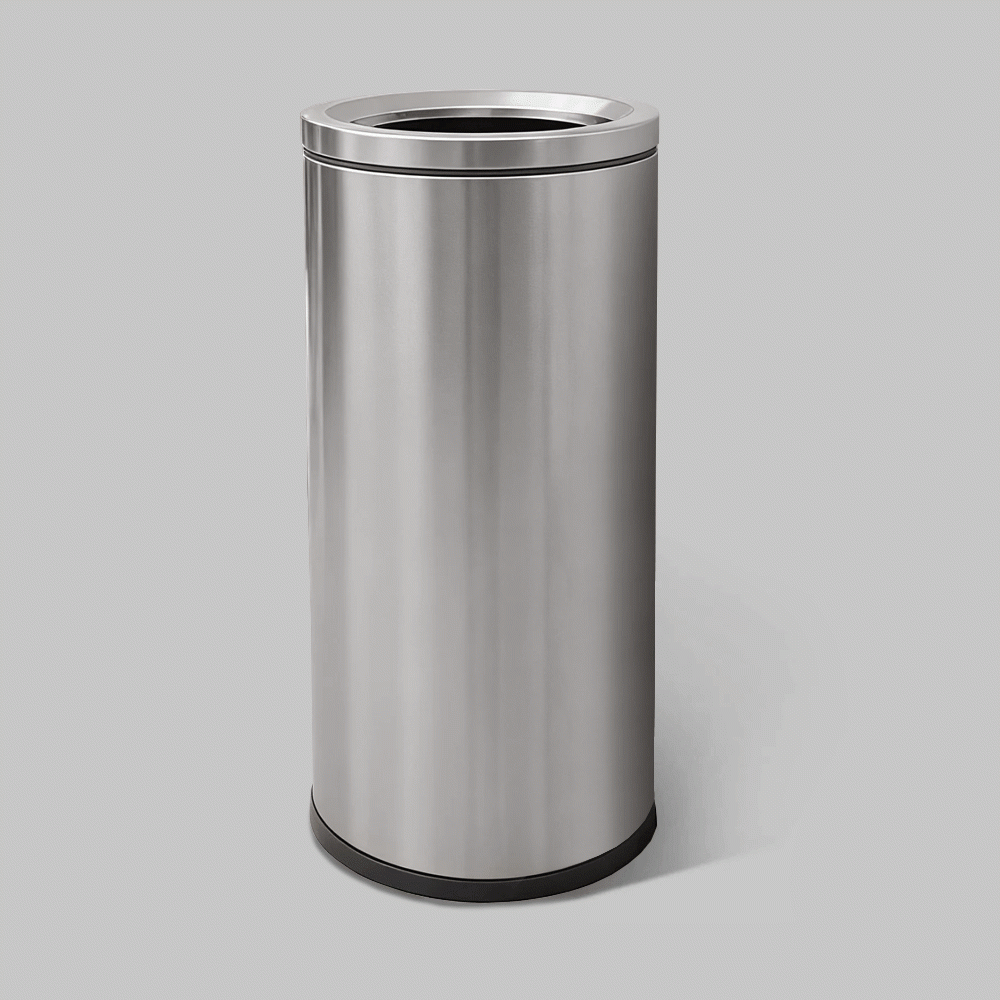 SKU: HS-69 OPEN TOP STANDING BIN STAINLESS STEEL