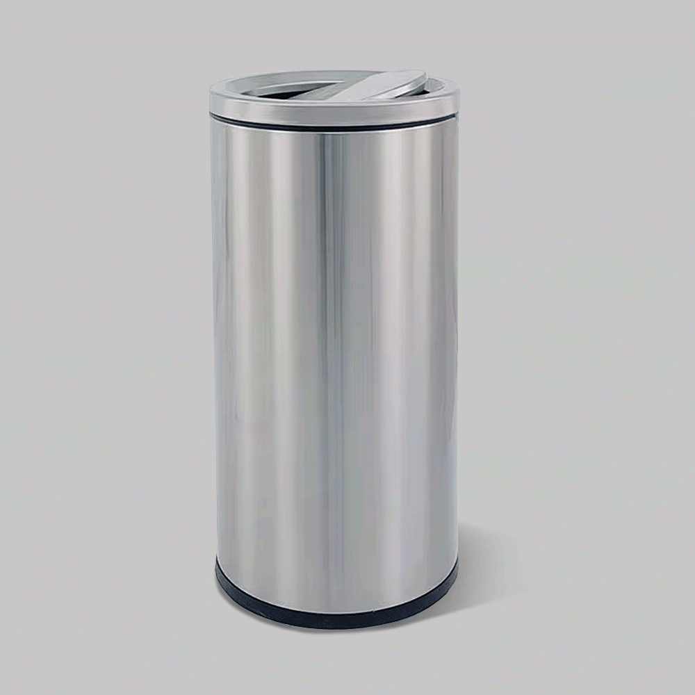 SKU: HS-64 SWING LID STANDING BIN STAINLESS STEEL