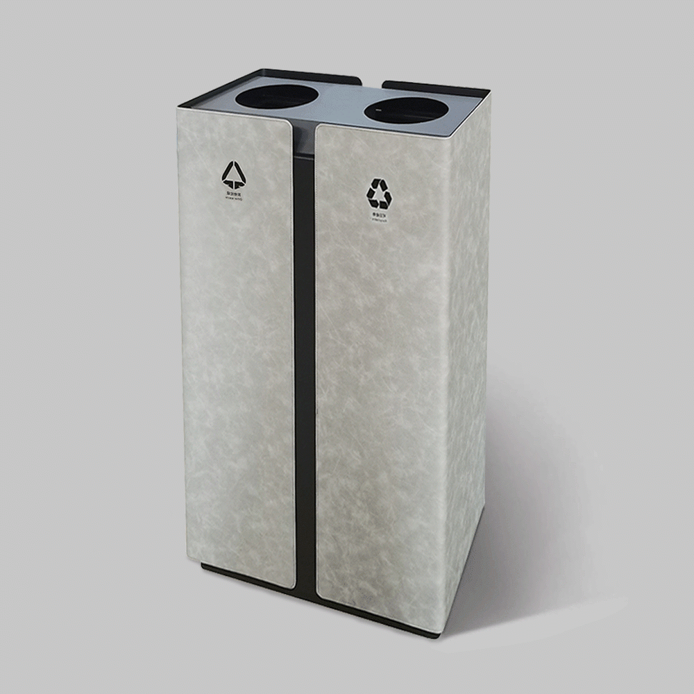 SKU: HS-132 TWO COMPARTMENTS RECYCLE WASTE BIN