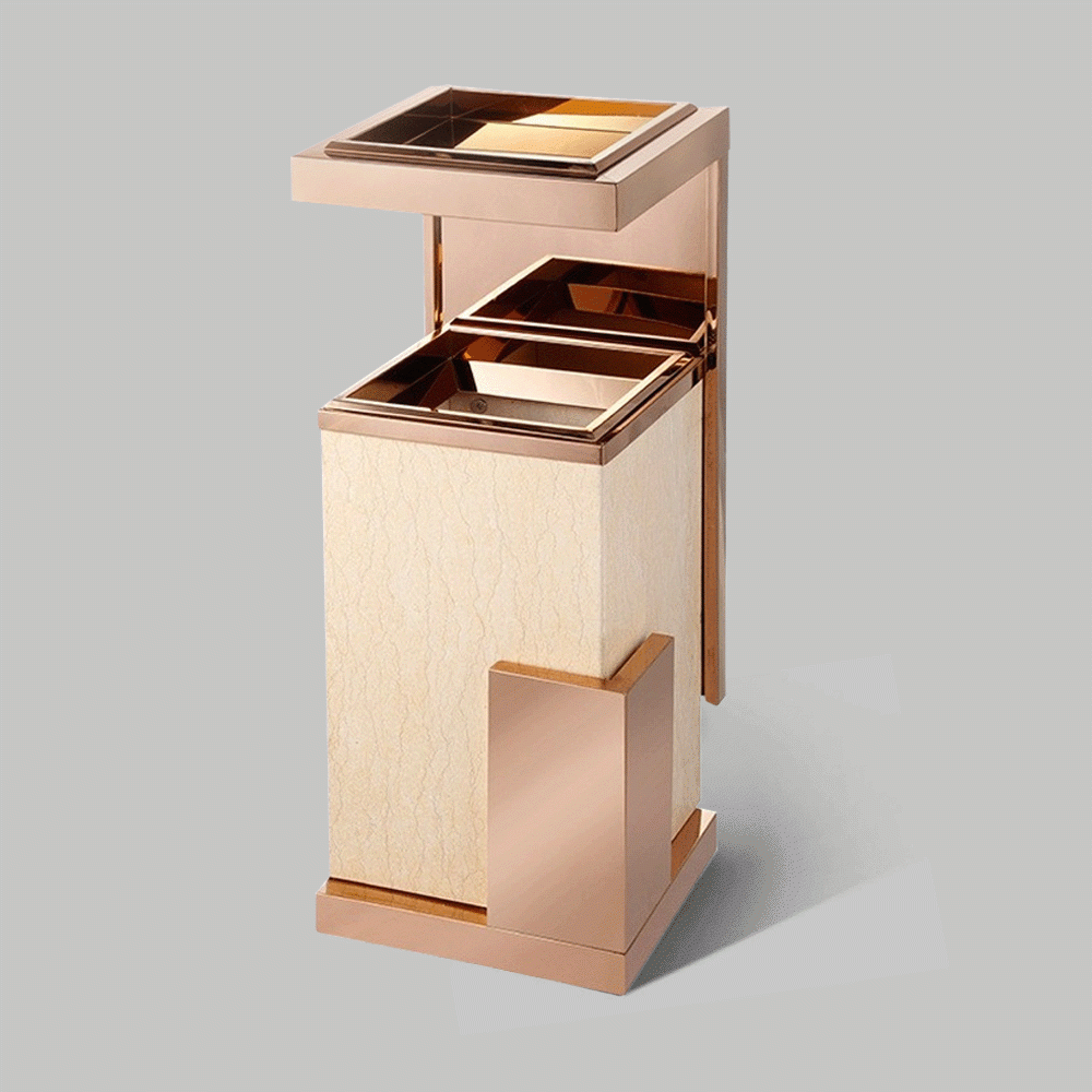 SKU: HS-B73 MARBLE STANDING BIN WITH ASHTRAY