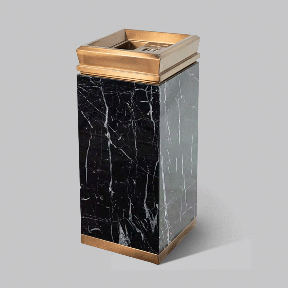 SKU: HS-264M MARBLE STANDING BIN WITH ASHTRAY