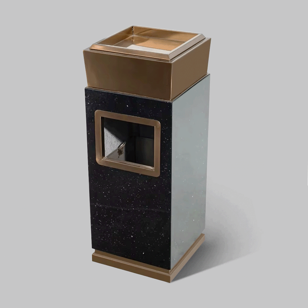 SKU: HS-205 MARBLE STANDING BIN WITH ASHTRAY