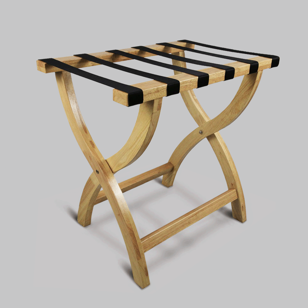 SKU: K015 WOODEN LUGGAGE RACK NATURE
