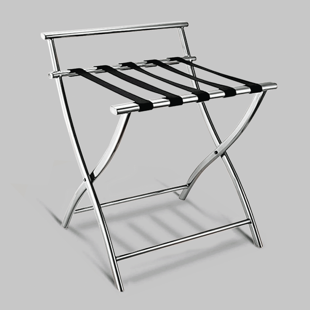 SKU: HS525265-2 LUGGAGE RACK WITH BACKREST STAINLESS STEEL