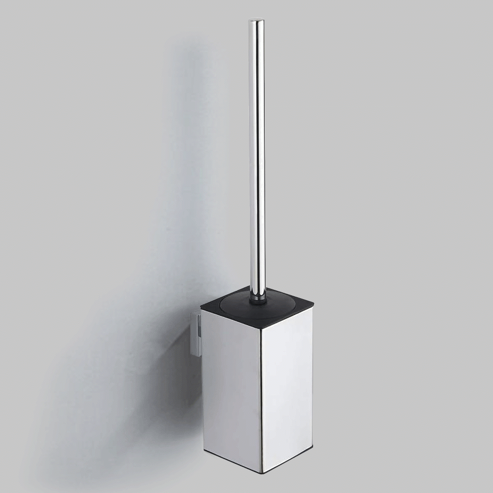 SKU: KLM710S SQUARE S. STEEL WALL MOUNT TOILET BRUSH HOLDER 150mm CHROME