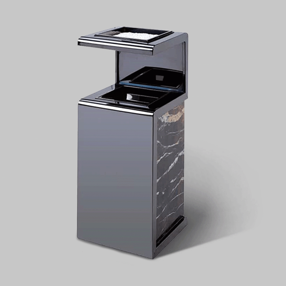 SKU: LTC-500 MARBLE STANDING BIN WITH ASHTRAY