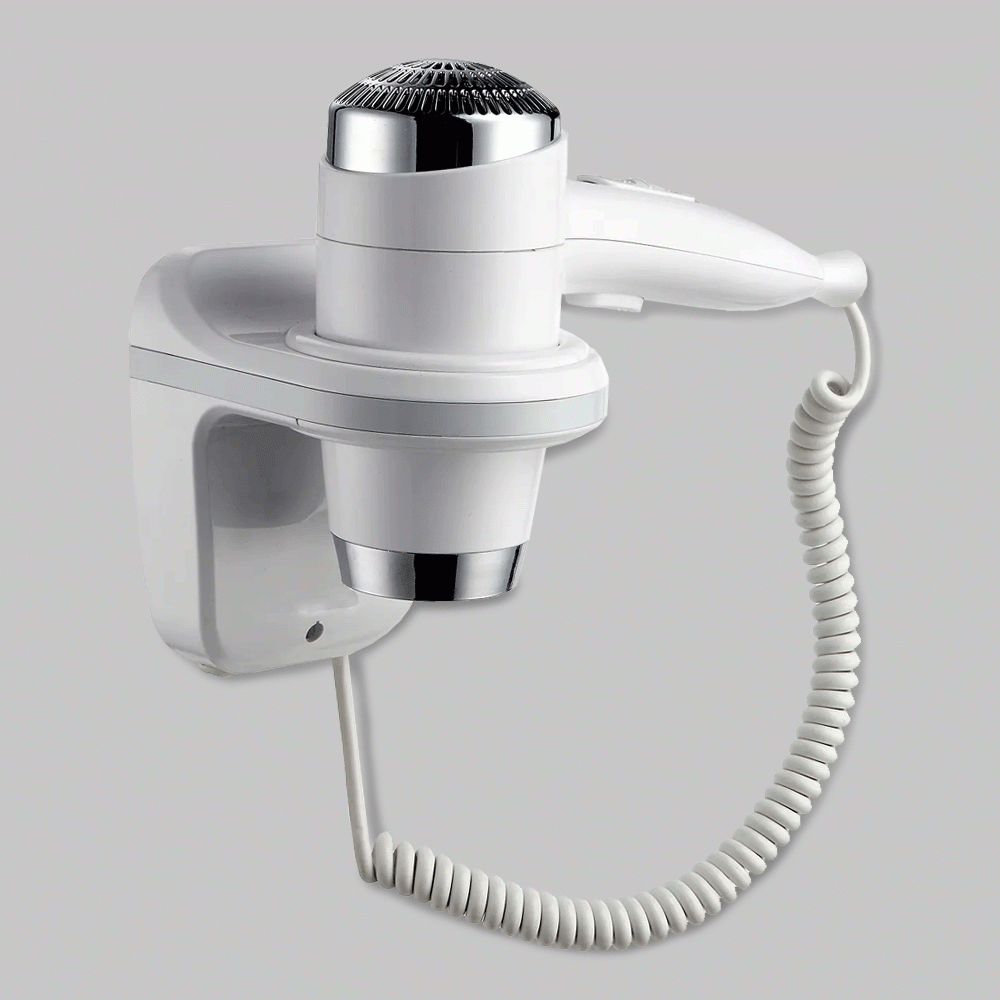 SKU: D09W WALL MOUNTED HAIR DRYER 1800W WHITE