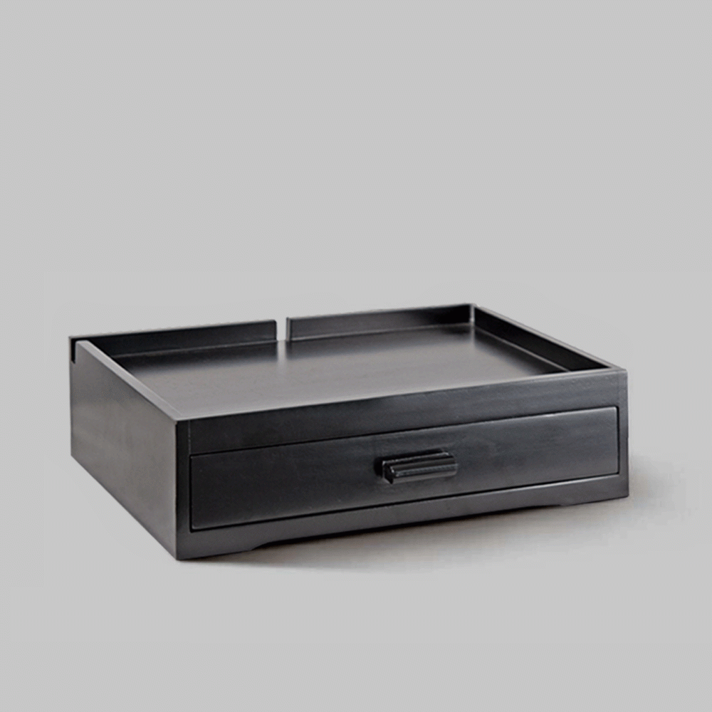 SKU: L14 WOODEN WELCOME TRAY DRAWER TYPE BLACK