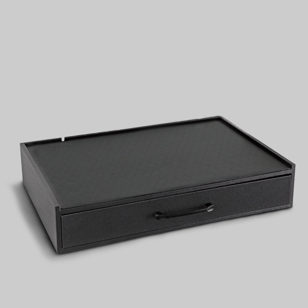 SKU: L13 PU LEATHER TRAY WITH DRAWER RUNNER BLACK
