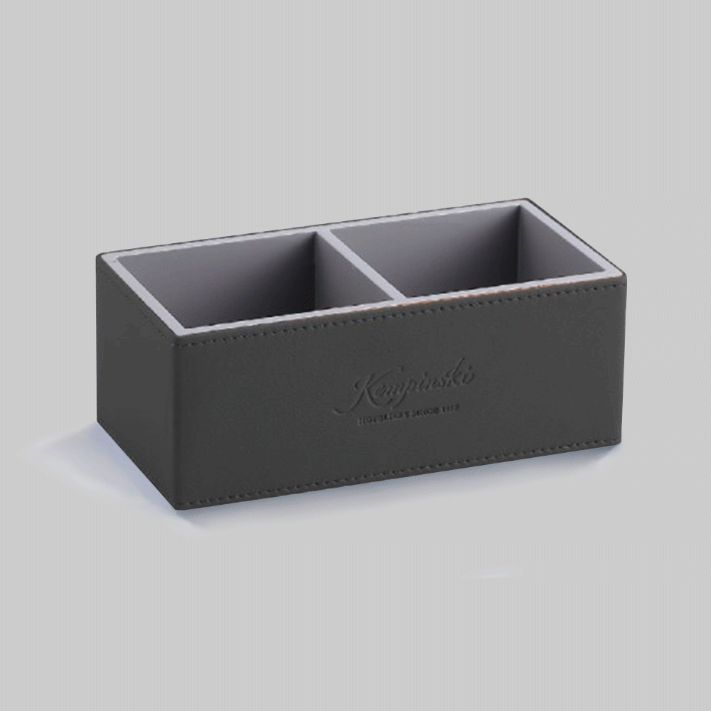 SKU: HS-DL-09 ABS + PU LEATHER TEA BAG HOLDER
