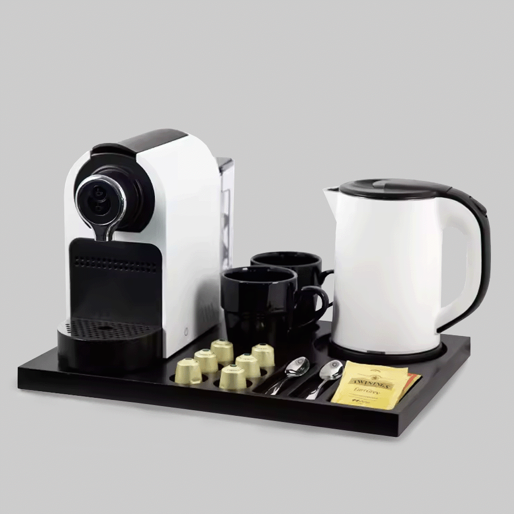SKU: N42WBL-H1268B&W SET KETTLE 0.8L & WOODEN TRAY