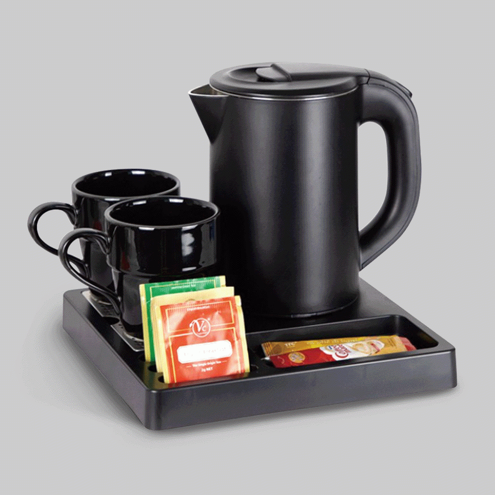 SKU: T-1-H1268BL KETTLE 0.8L WITH TRAY SET