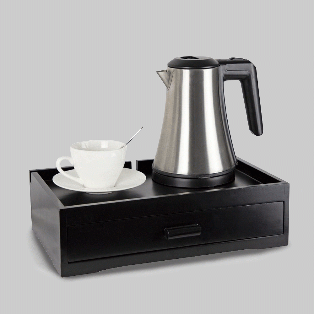 SKU: L14-H1208 SET KETTLE 0.8L & WOODEN TRAY DRAWER TYPE