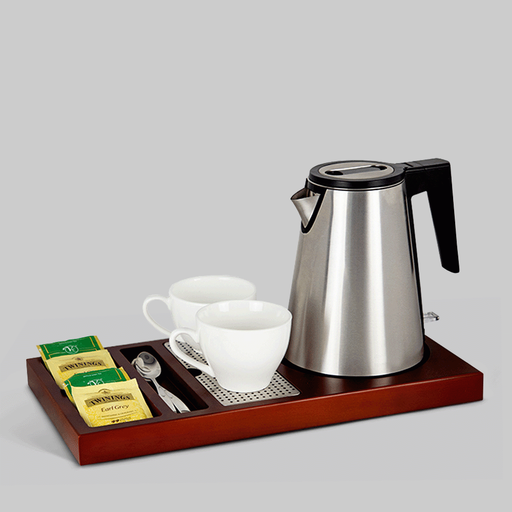 SKU: S-K85S KETTLE 0.6L & BEECH WOODEN TRAY SET