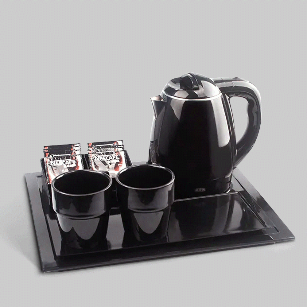 SKU: B-H2002BL KETTLE 1.2L WITH TRAY SET
