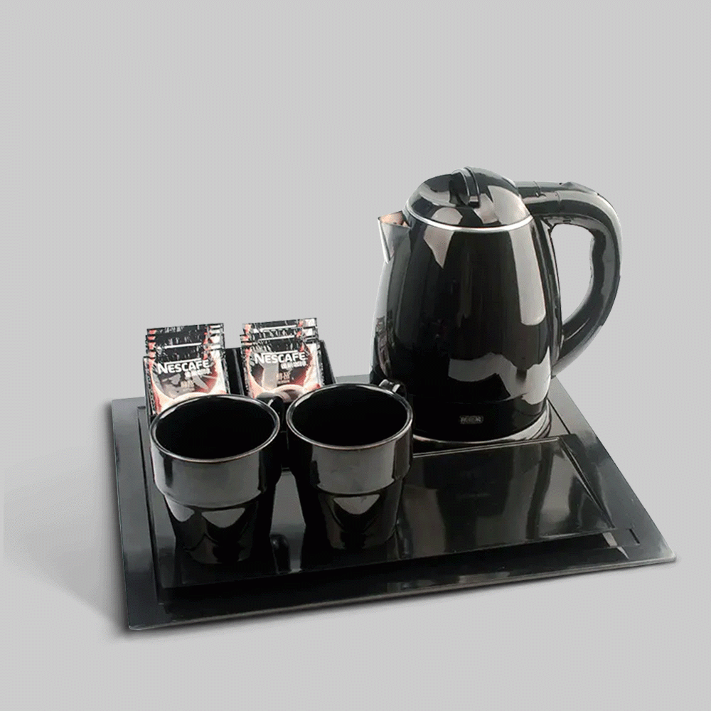 SKU: C-H2002BL KETTLE 1.2L WITH TRAY SET