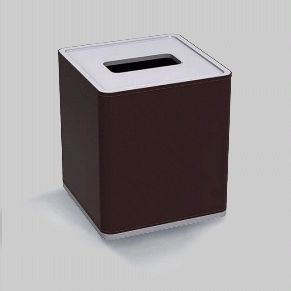 SKU: HS-DL-03 ABS + PU LEATHER SQUARE TISSUE BOX