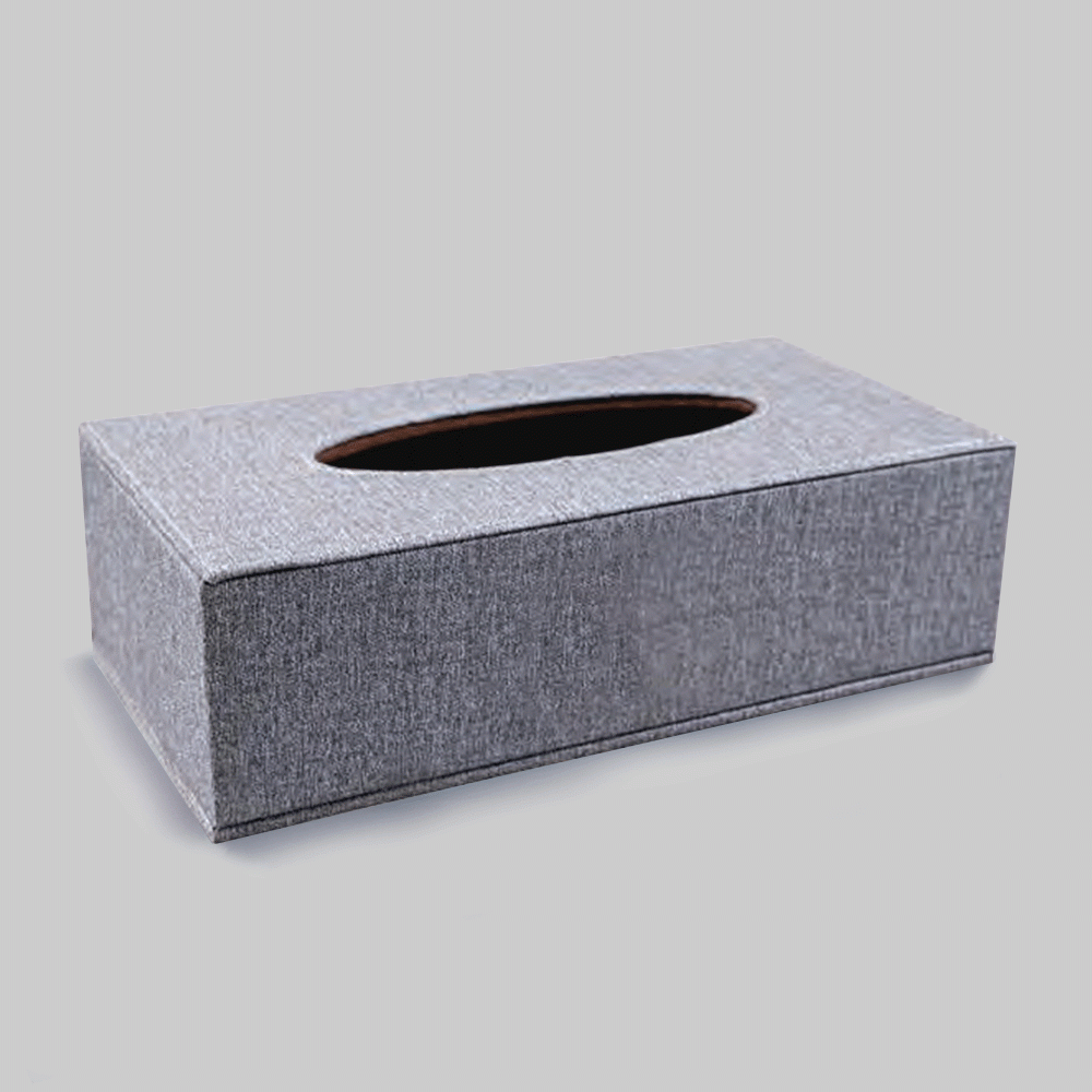 L-14 RECTANGULAR LINEN TISSUE BOX COVER