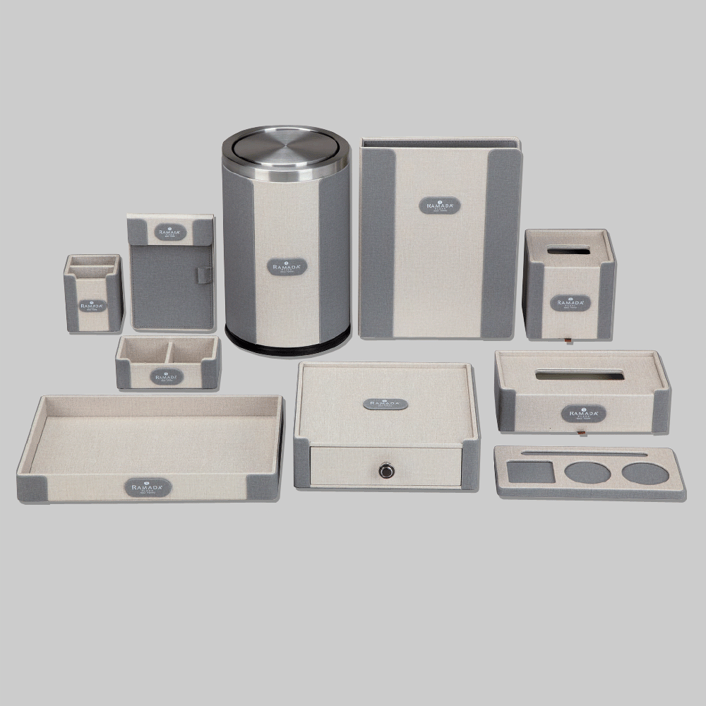 CL-9180+9183 PU LEATHER HOTEL AMENITIES 10pcs