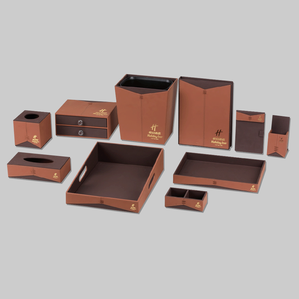 CL-9201+9202 PU LEATHER HOTEL AMENITIES 10pcs