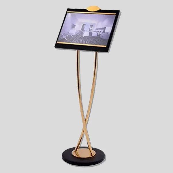SKU: SIGNST GOLD CHROME FINISH SIGN STAND