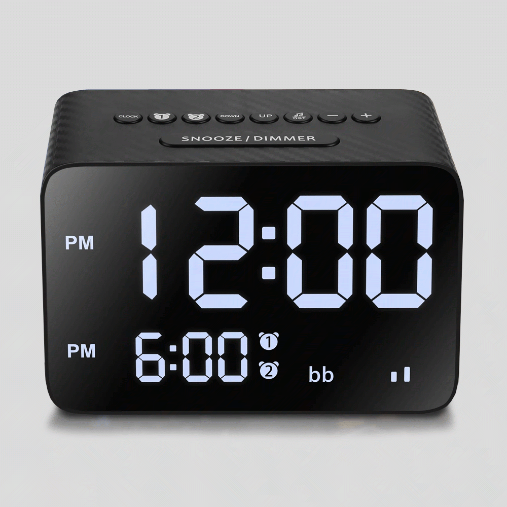 BT510 DIGITAL ALARM CLOCK, RADIO WITH 2X POWER OUTLETS & 3X USB PORTS