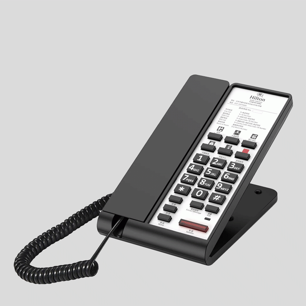 SN-0018 TELEPHONE FOR HOTEL ROOM - BLACK