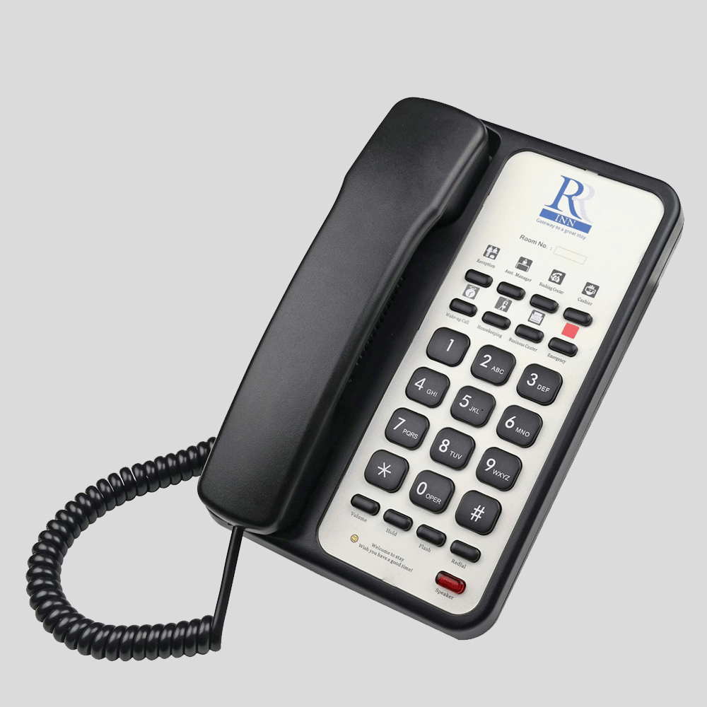 SN-0005BL TELEPHONE FOR HOTEL ROOM - BLACK