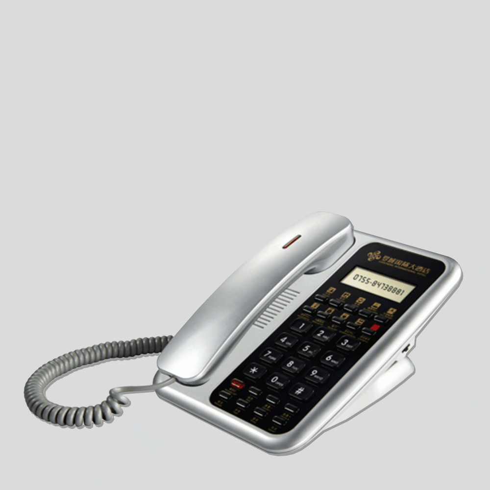 ACE-8902B-SI TELEPHONE WITH DISPLAY FOR HOTEL ROOM - UV OIL SILVER