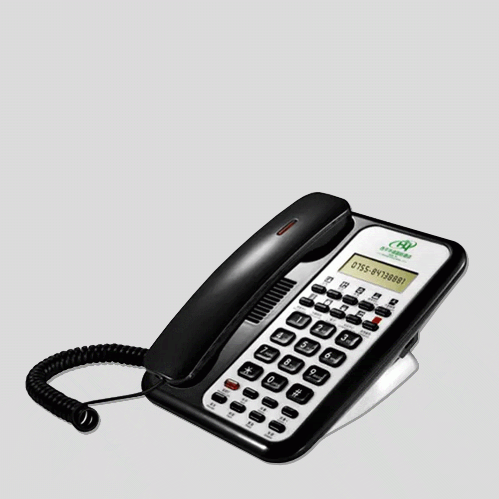 ACE-8902B-BL TELEPHONE WITH DISPLAY FOR HOTEL ROOM - UV OIL MATT BLACK