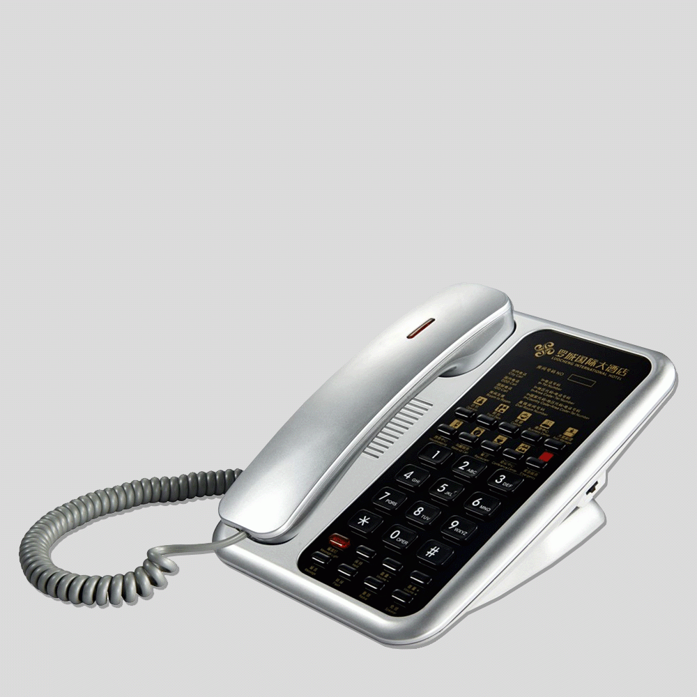 ACE-8902UV-SI TELEPHONE FOR HOTEL ROOM - UV PAINT SILVER