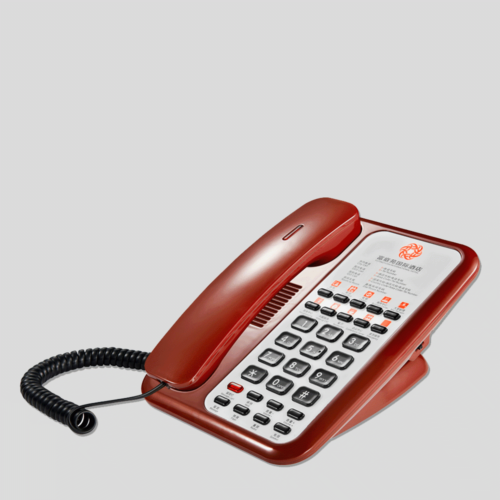 ACE-8902UV-RED TELEPHONE FOR HOTEL ROOM - UV PAINT RED