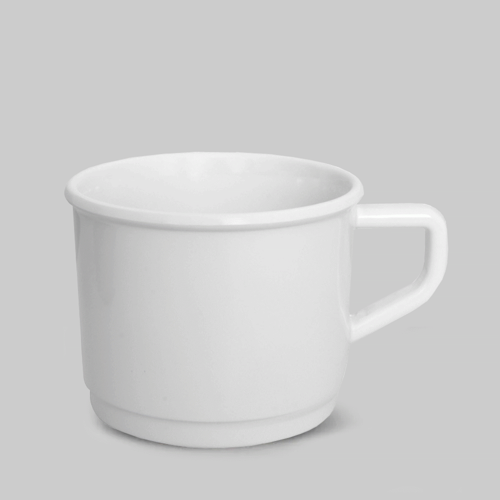 MC02WH MELAMINE CUP WITH HANDLE 200ml WHITE