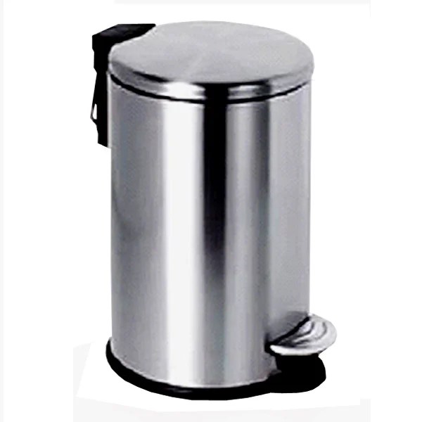 WD-ST-20L PEDAL ROUND DUSTBIN 20Ltr MATTE S.STEEL